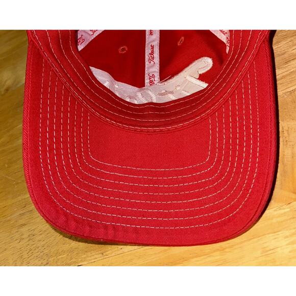 Titleist Pro V1 Footjoy SnapBack Adjustable Golf Hat One Size Red - Picture 8 of 13
